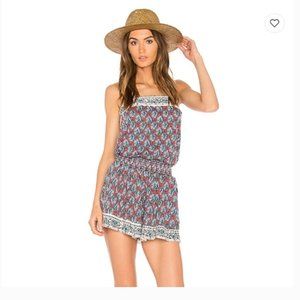 Ella Moss SZ S Strapless Tapestry Romper W/Pockets